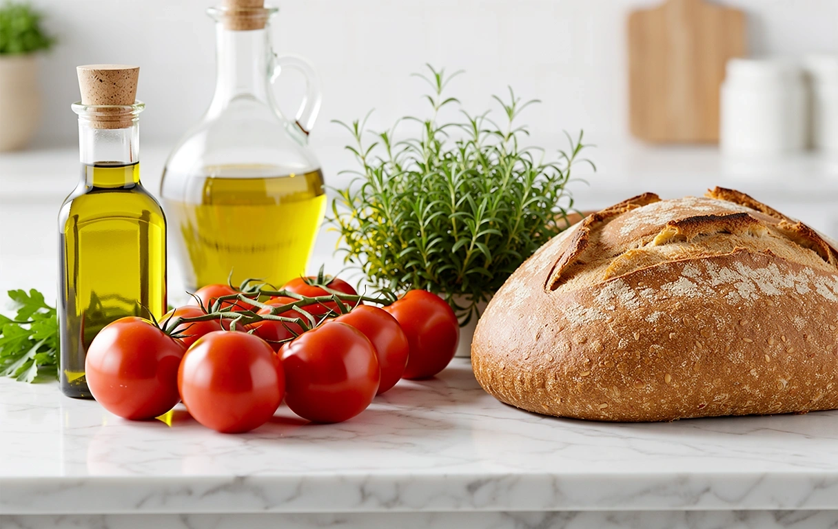 Fresh Mediterranean Diet Ingredients